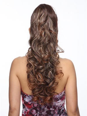 24" Long Wavy Synthetic Hair Ponytail