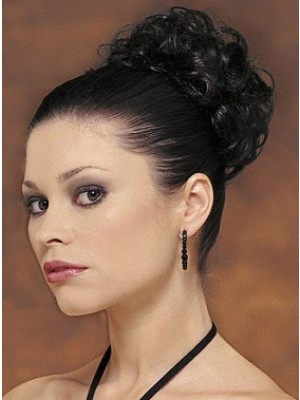 Black Flurry Curly Scrunchie Style Wrap