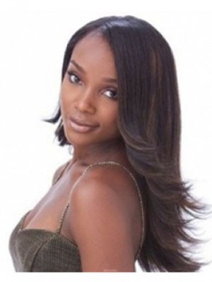 Trendy Long Capless Straight Human Hair Wig