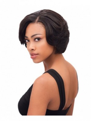 Short Lace Front Straight Human Hair Wig