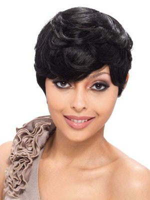 Short Wavy Capless Human Hair Wig