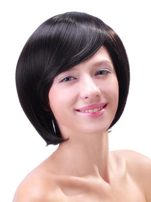 Chin Length Layered Synthetic Bob Wig