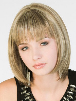 Straight Monofilament Bob Wig