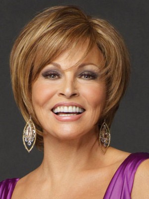 Straight Short Layered Human Hair Bob Wig