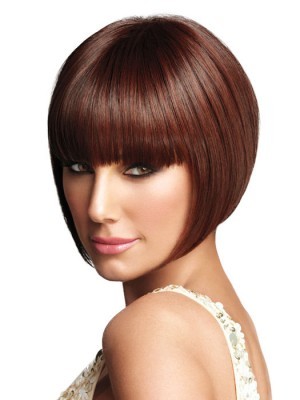 Short Synthetic Capless Cut Bob Wig 