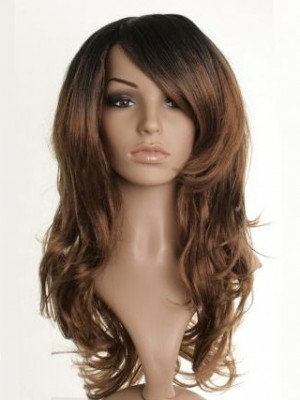 Long Fearne Cotton Wavy Synthetic Dip-Dye Wig