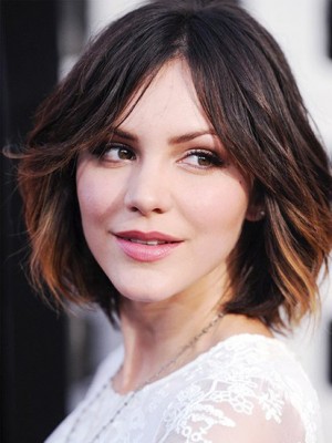 Katharine McPhee Central Parting Hairstyle Human Hair Wig
