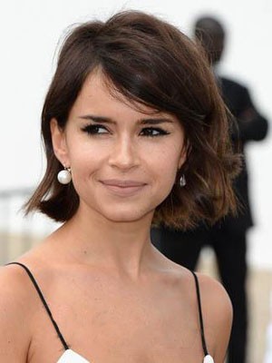 Miroslava Duma Wavy Hairstyle Lace Front Wig