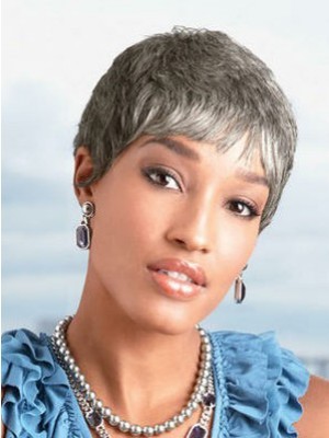 Synthetic Super Short Gray Wig