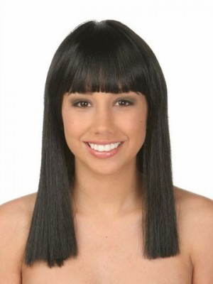 Black Straight Human Hair Wig