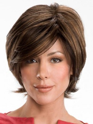 Short Wavy Real Hair Wig