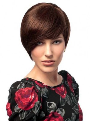 Short Pixie Human Hair Capless Wig