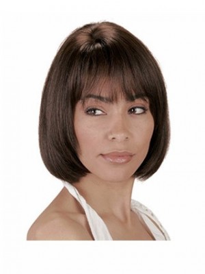 Silky Straight Human Hair Short Bob Style Wig