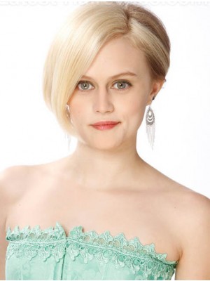 Capless Straight Blonde Human Hair Wig