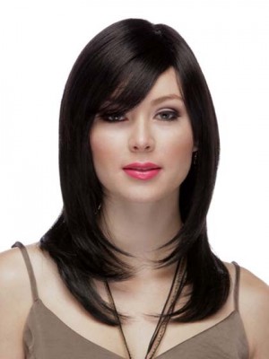 Side-Swept Bangs Full Lace Human Hair Wig
