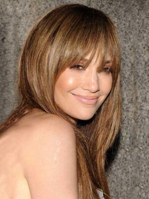 Long Straight Capless Remy Human Hair Wig With Bangs