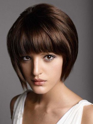 Short Straight Capless Remy Human Hair Wig
