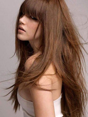 Capless Human Hair Wig With Bangs
