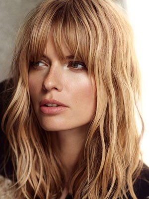 Wavy Capless Wig With Bangs
