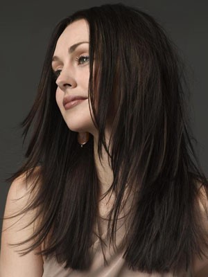 Chic Human Hair Straight Lace Front Wig