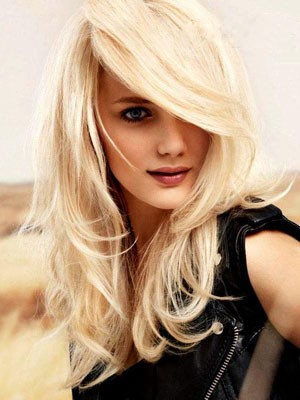 Execllent Human Hair Wavy Capless Wig
