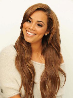 Lovely Lace Front Long Wavy Human Hair Wig