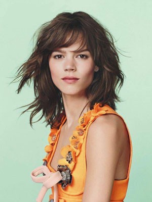 Comely Human Hair Wavy Capless Wig