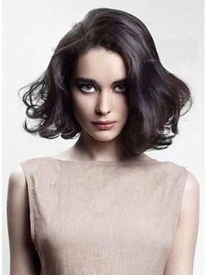 Pretty Capless Wavy Human Hair Wig