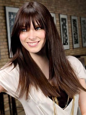 Long Straight Human Hair Capless Wig