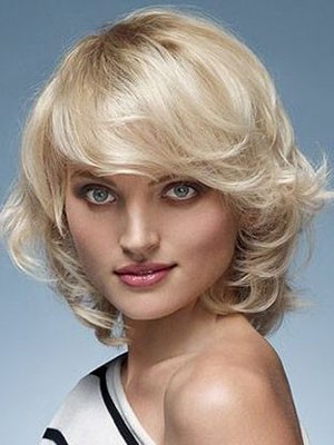 Beautiful Remy Human Hair Wavy Capless Wig