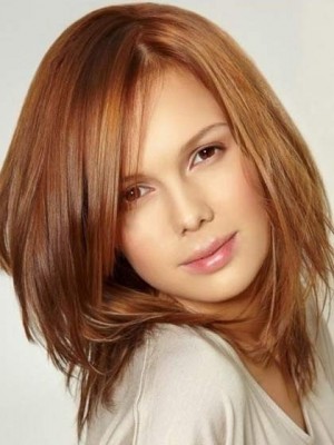 Mid-Length Straight Lace Front 100% Remy Hair Wig