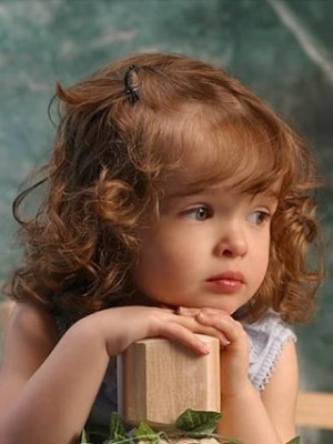Curly Remy Human Hair Kids Wig