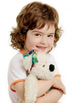 Short Brown 100% Remy Hair Kids Wig
