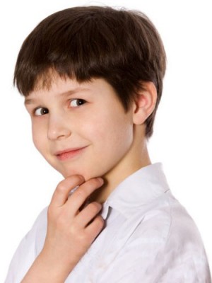 Short Brown Capless Kids Wig