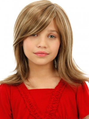 Medium Brown Capless Kids Wig