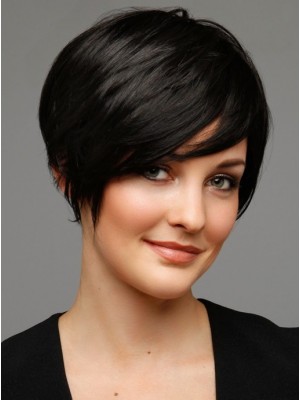 Short Black Human Hair Wig