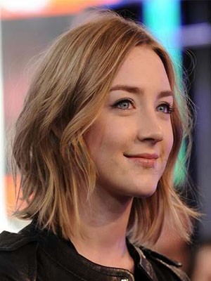 Medium Length Attractive Human Hair Lace Front Wig