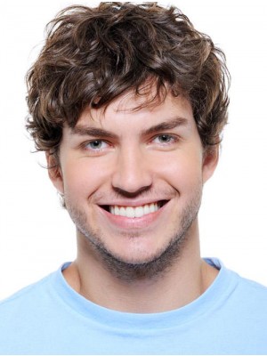 Synthetic Lace Front Wavy Men Wig