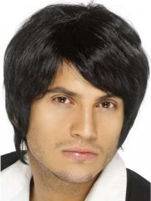 Fancy Human Hair Mens Capless Wig