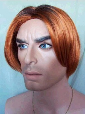 Sketchy Short Straight Synthetic Lace Front Wig For Man