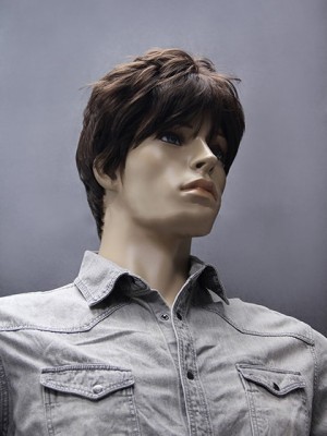 Short Straight Synthetic Mens Wig
