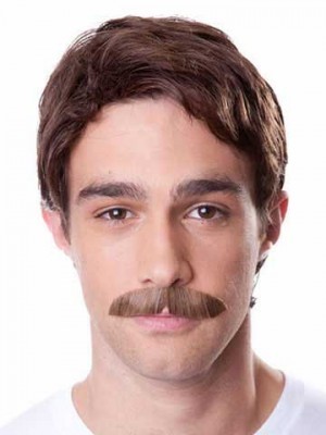 Synthetic Wavy Short Capless Men Wig
