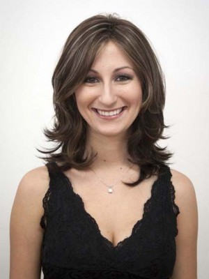 Length Synthetic Wig With Flicked Out Ends