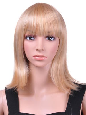 Medium Straight Capless Wig