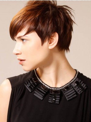 Short Straight Boycut Synthetic Wig