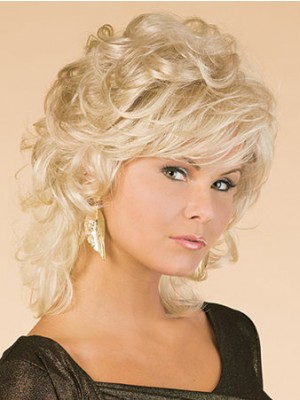 Medium Synthetic Capless Wavy Wig