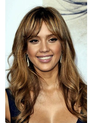 Wavy Brown Capless Synthetic Wig