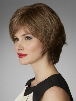 Wavy Layered Short Length Synthetic Wig
