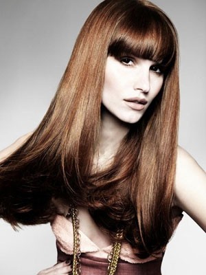 Long Capless Straight Synthetic Wig With Bangs