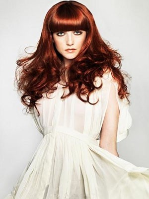 Capless Wavy Long Synthetic Wig With Bangs